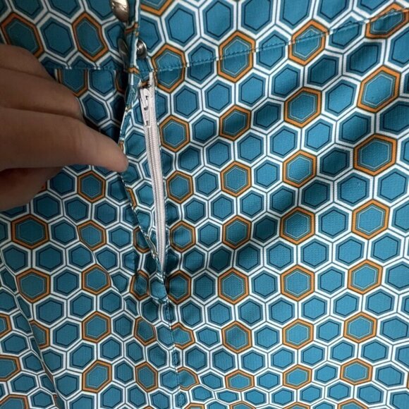 Slazenger Skort Aqua Retro Multicolor‎ Pattern Tennis Athletic Wear Size 14 - Picture 4 of 9